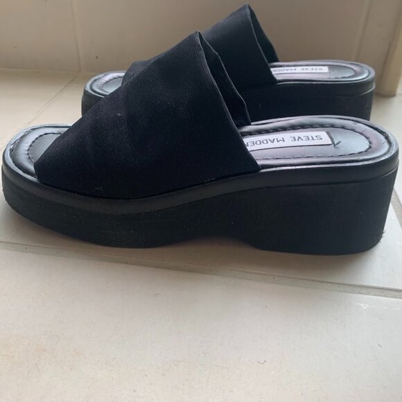 Steve Madden Step In Fabric Slinky Black Size 6 - Picture 3 of 5